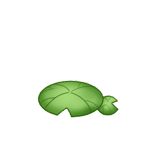 Frog Jump on the pond leaf animation loop Frog Jump on the pond leaf animation loop