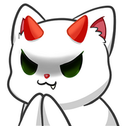 White Cat - Devil Sticker White Cat - Devil Sticker