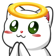White Cat - Angel Sticker White Cat - Angel Sticker
