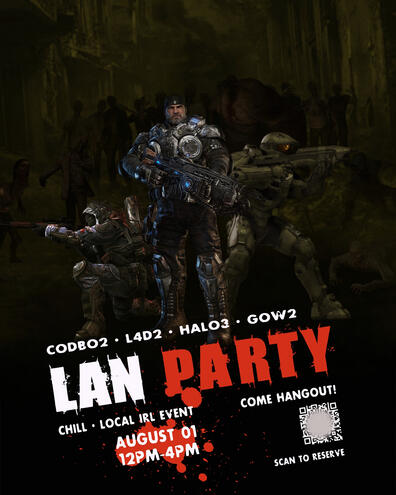 LAN Party Event Left 4 Dead Inspired Poster Design