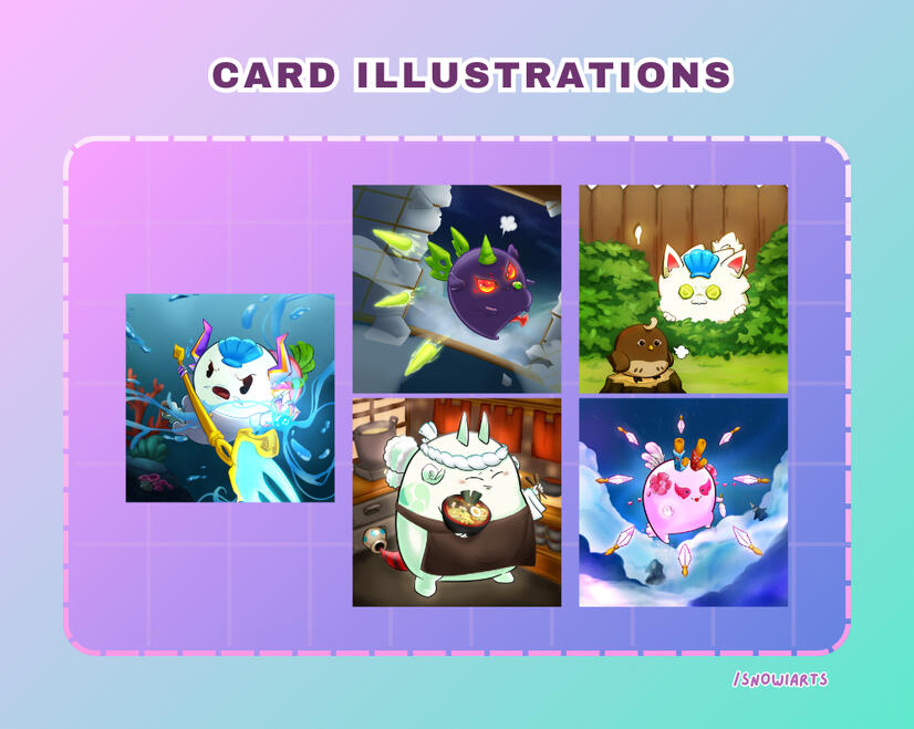 card collectible illustrations designs